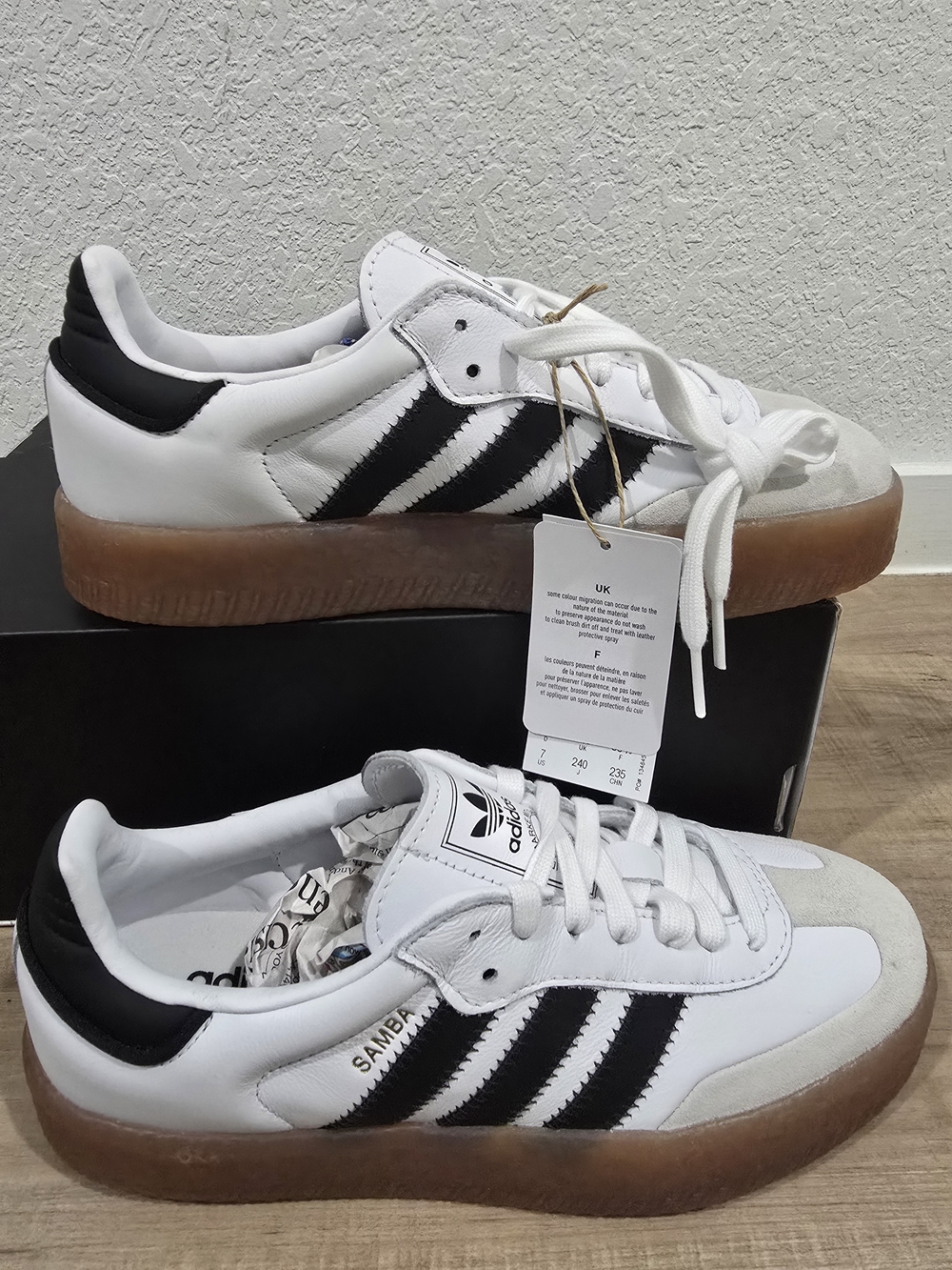 Adidas Samba Classic White & Black Women's Sneakers